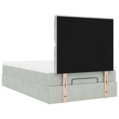 Struttura Letto Pouf con Materassi 120x190 cm Velluto | homemem39