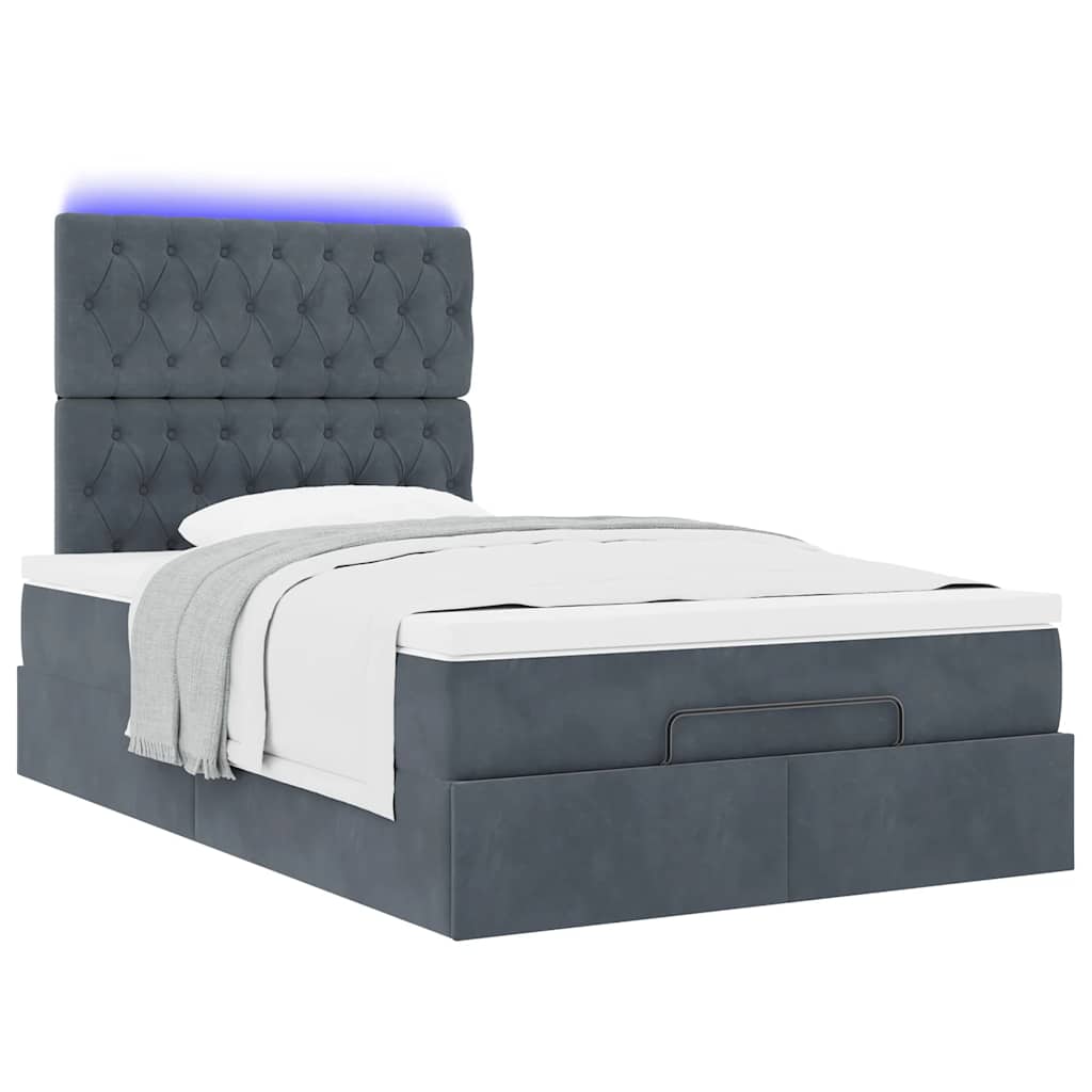 Struttura Letto Pouf con Materassi 80x200 cm Velluto | homemem39