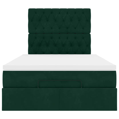 Struttura Letto Pouf con Materassi 120x190 cm Velluto