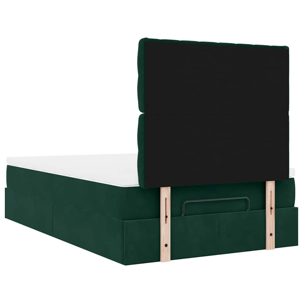Struttura Letto Pouf con Materassi 120x190 cm Velluto | homemem39