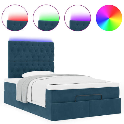 Struttura Letto Pouf con Materassi 120x190 cm Velluto | homemem39