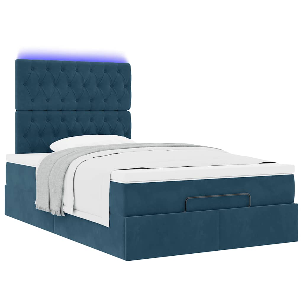 Struttura Letto Pouf con Materassi 120x190 cm Velluto | homemem39
