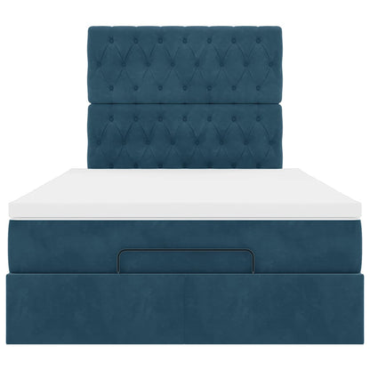 Struttura Letto Pouf con Materassi 120x190 cm Velluto | homemem39
