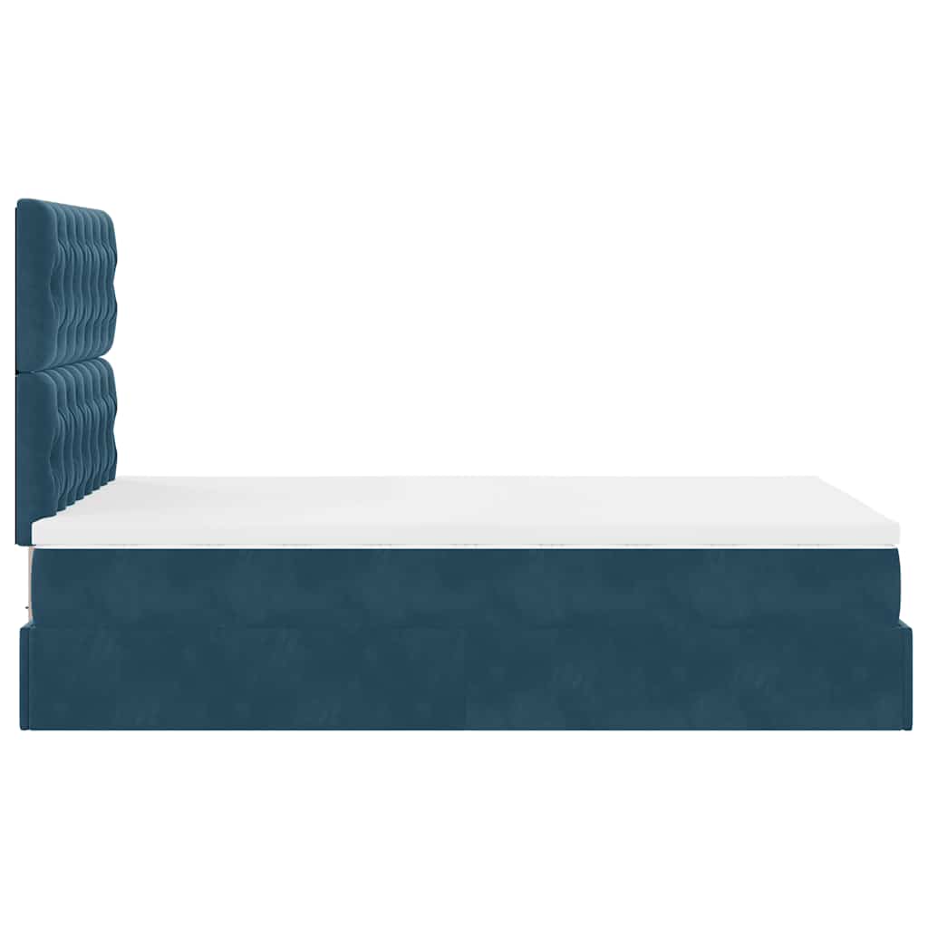 Struttura Letto Pouf con Materassi 120x190 cm Velluto | homemem39