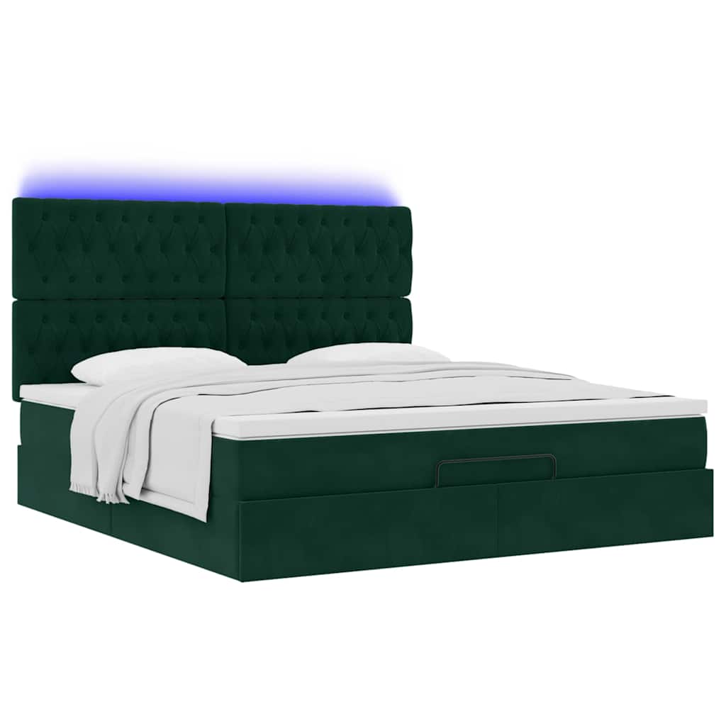 Struttura Letto Pouf con Materassi 160x200 cm Velluto | homemem39