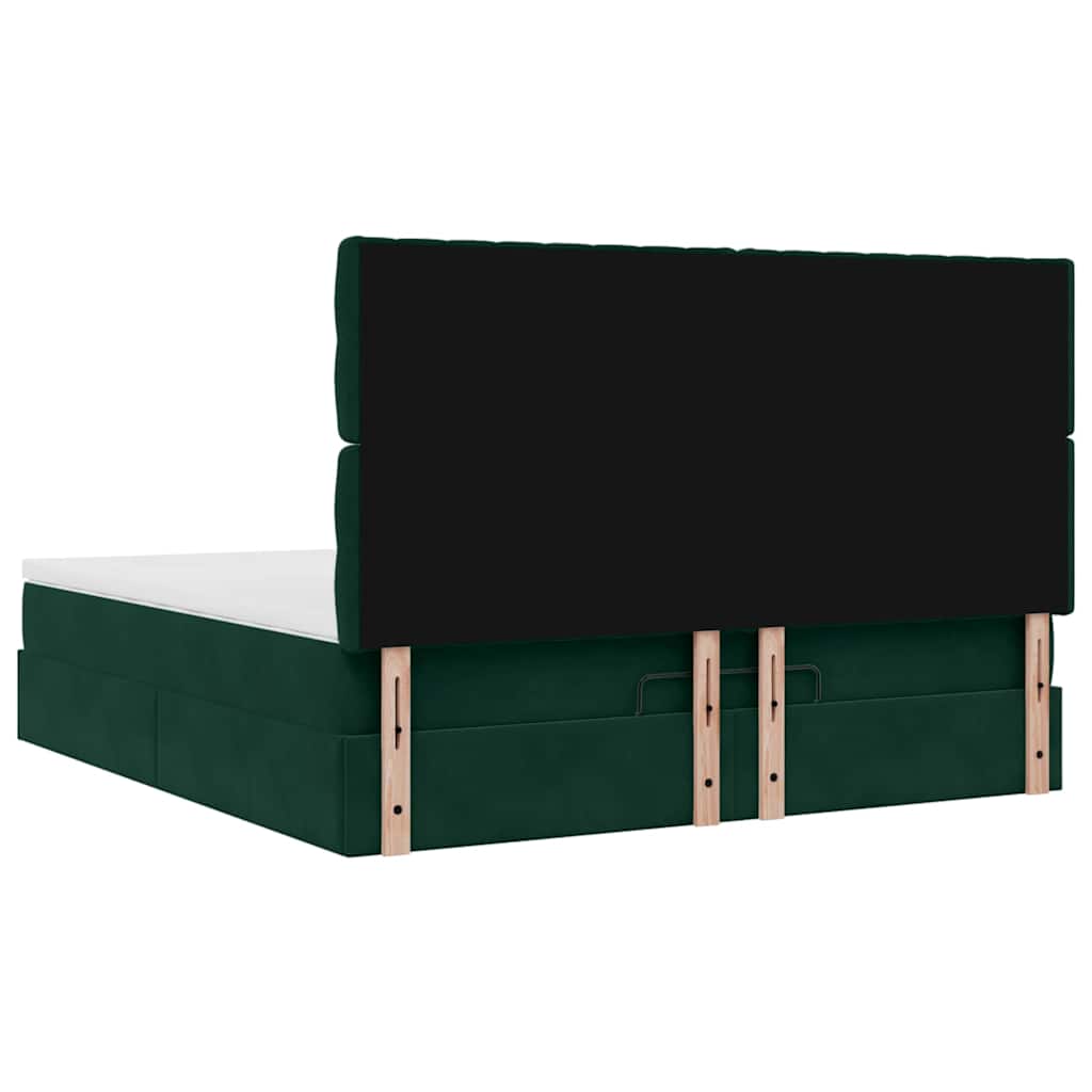 Struttura Letto Pouf con Materassi 160x200 cm Velluto | homemem39