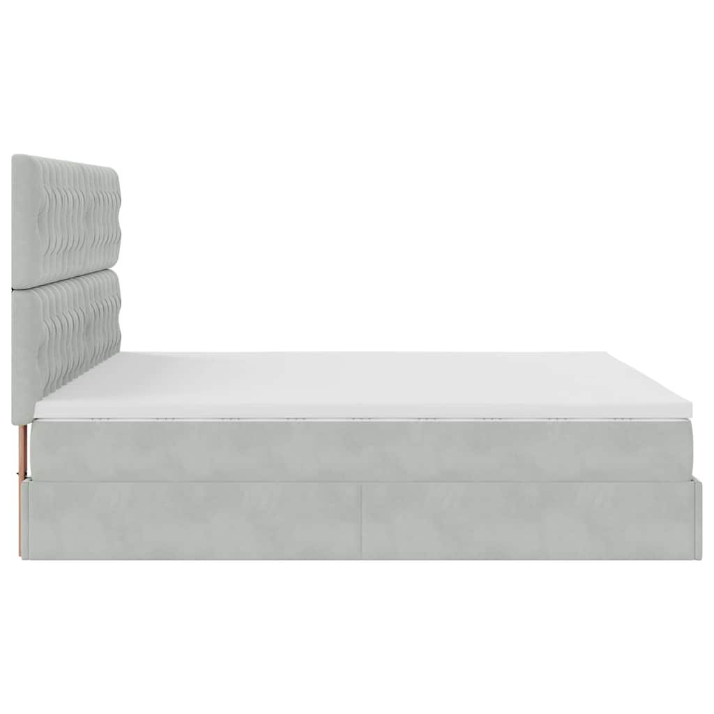 Struttura Letto Pouf con Materassi 180x200 cm Velluto | homemem39