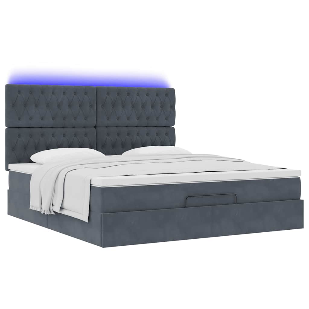 Struttura Letto Pouf con Materassi 180x200 cm Velluto | homemem39