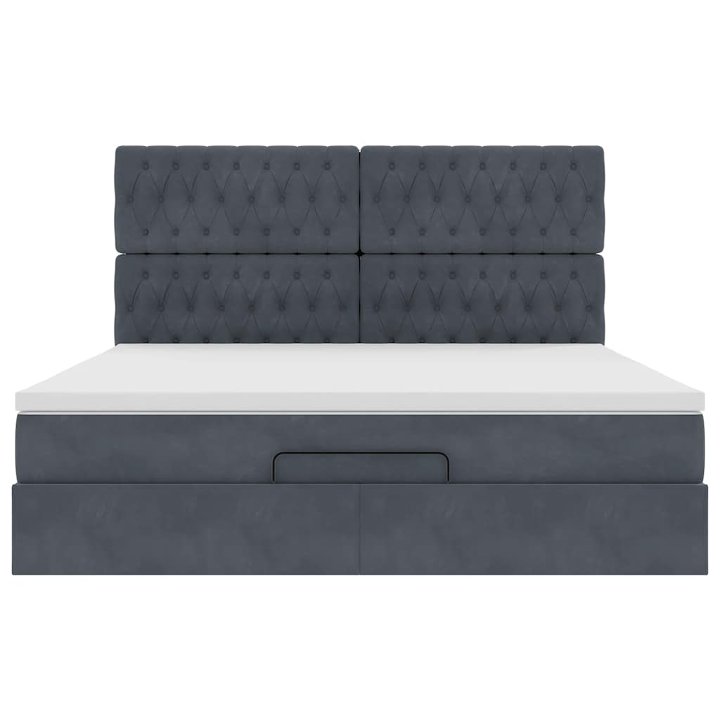 Struttura Letto Pouf con Materassi 180x200 cm Velluto | homemem39