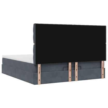 Struttura Letto Pouf con Materassi 180x200 cm Velluto | homemem39