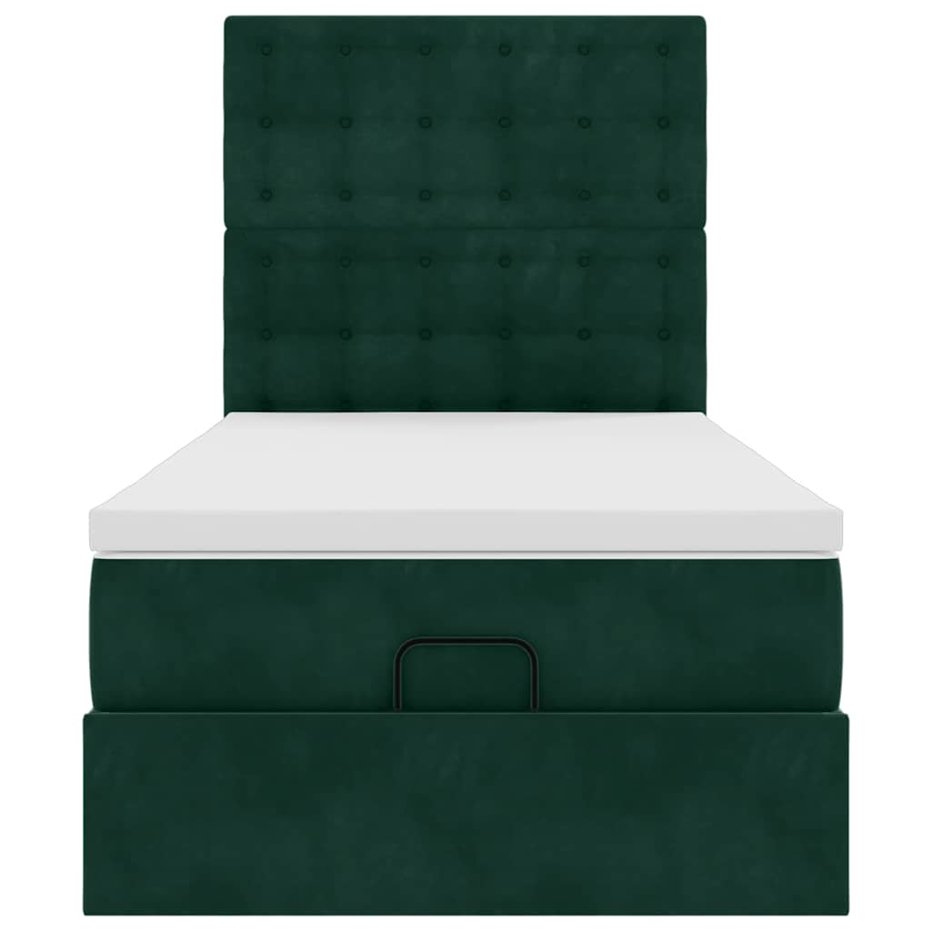 Struttura Letto Pouf con Materassi 80x200 cm Velluto | homemem39