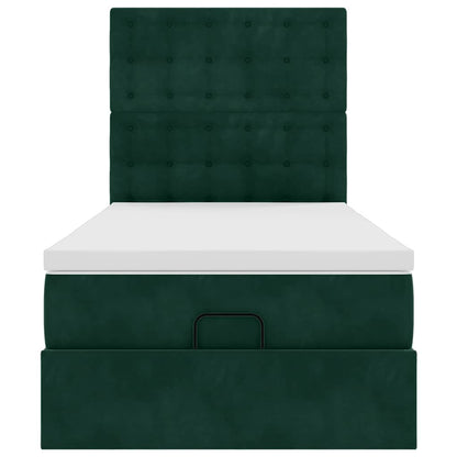 Struttura Letto Pouf con Materassi 80x200 cm Velluto