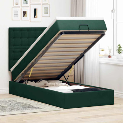Struttura Letto Pouf con Materassi 80x200 cm Velluto | homemem39