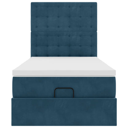 Struttura Letto Pouf con Materassi 100x200 cm Velluto