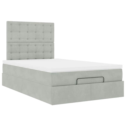Struttura Letto Pouf con Materassi 120x190 cm Velluto | homemem39