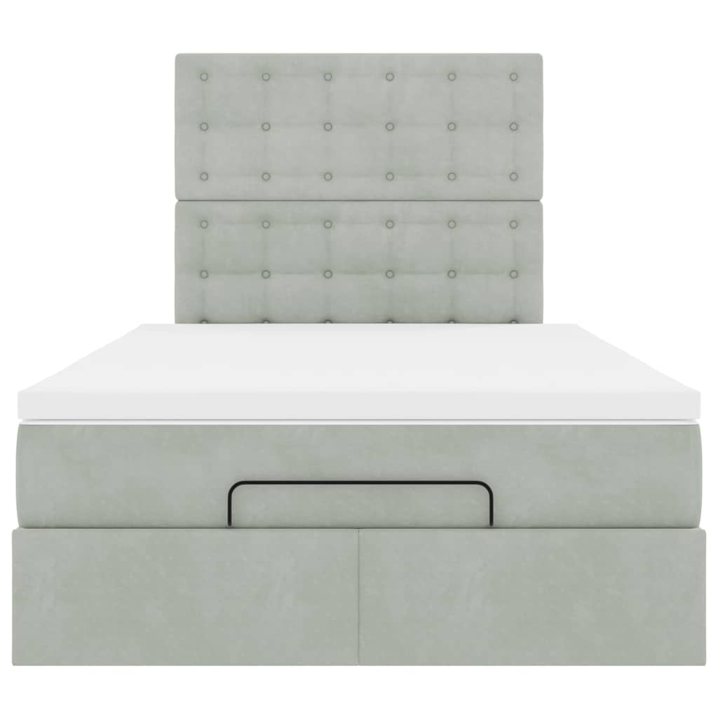 Struttura Letto Pouf con Materassi 120x190 cm Velluto | homemem39