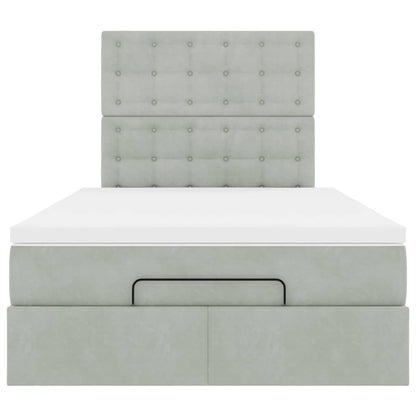 Struttura Letto Pouf con Materassi 120x190 cm Velluto | homemem39