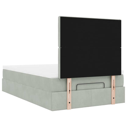 Struttura Letto Pouf con Materassi 120x190 cm Velluto | homemem39