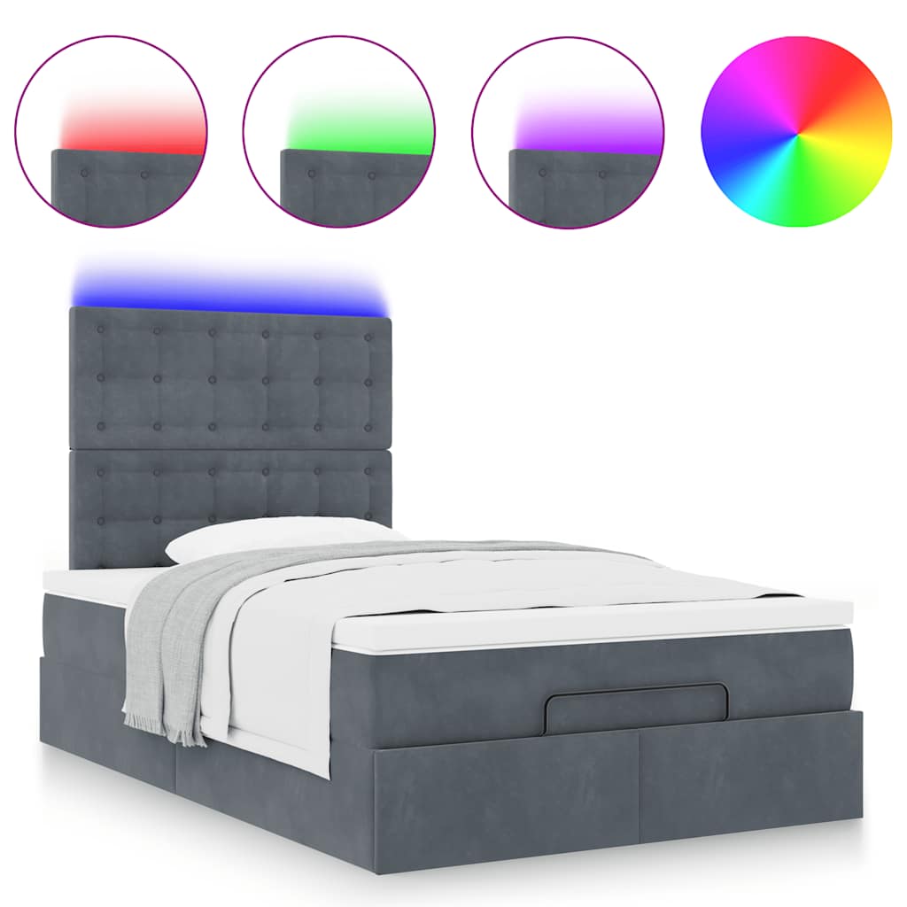 Struttura Letto Pouf con Materassi 80x200 cm Velluto | homemem39