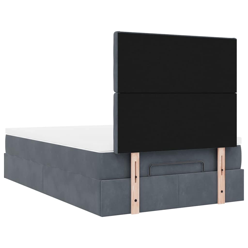 Struttura Letto Pouf con Materassi 80x200 cm Velluto | homemem39