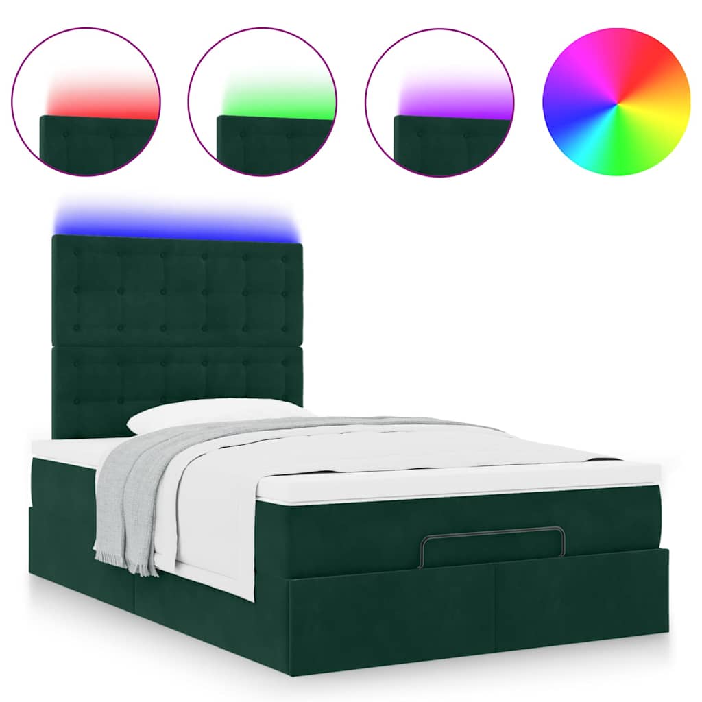Struttura Letto Pouf con Materassi 120x190 cm Velluto | homemem39