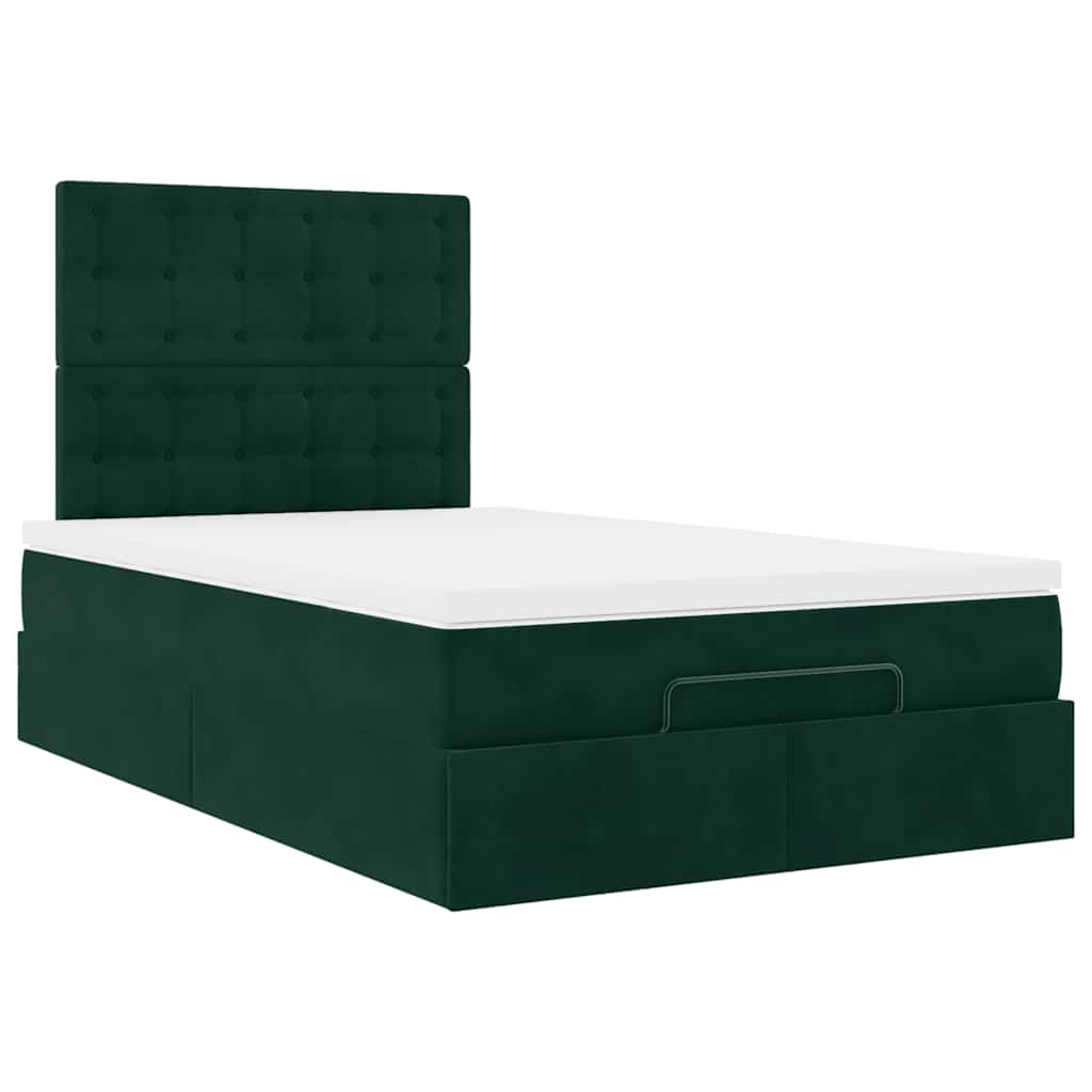 Struttura Letto Pouf con Materassi 120x190 cm Velluto | homemem39