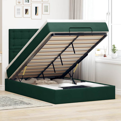 Struttura Letto Pouf con Materassi 120x190 cm Velluto | homemem39