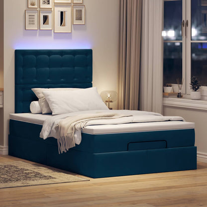 Struttura Letto Pouf con Materassi 120x190 cm Velluto | homemem39