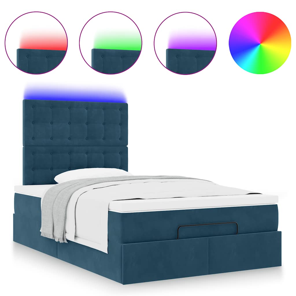 Struttura Letto Pouf con Materassi 120x190 cm Velluto | homemem39