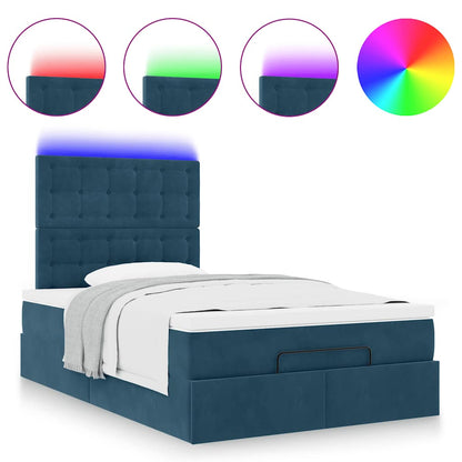 Struttura Letto Pouf con Materassi 120x190 cm Velluto | homemem39