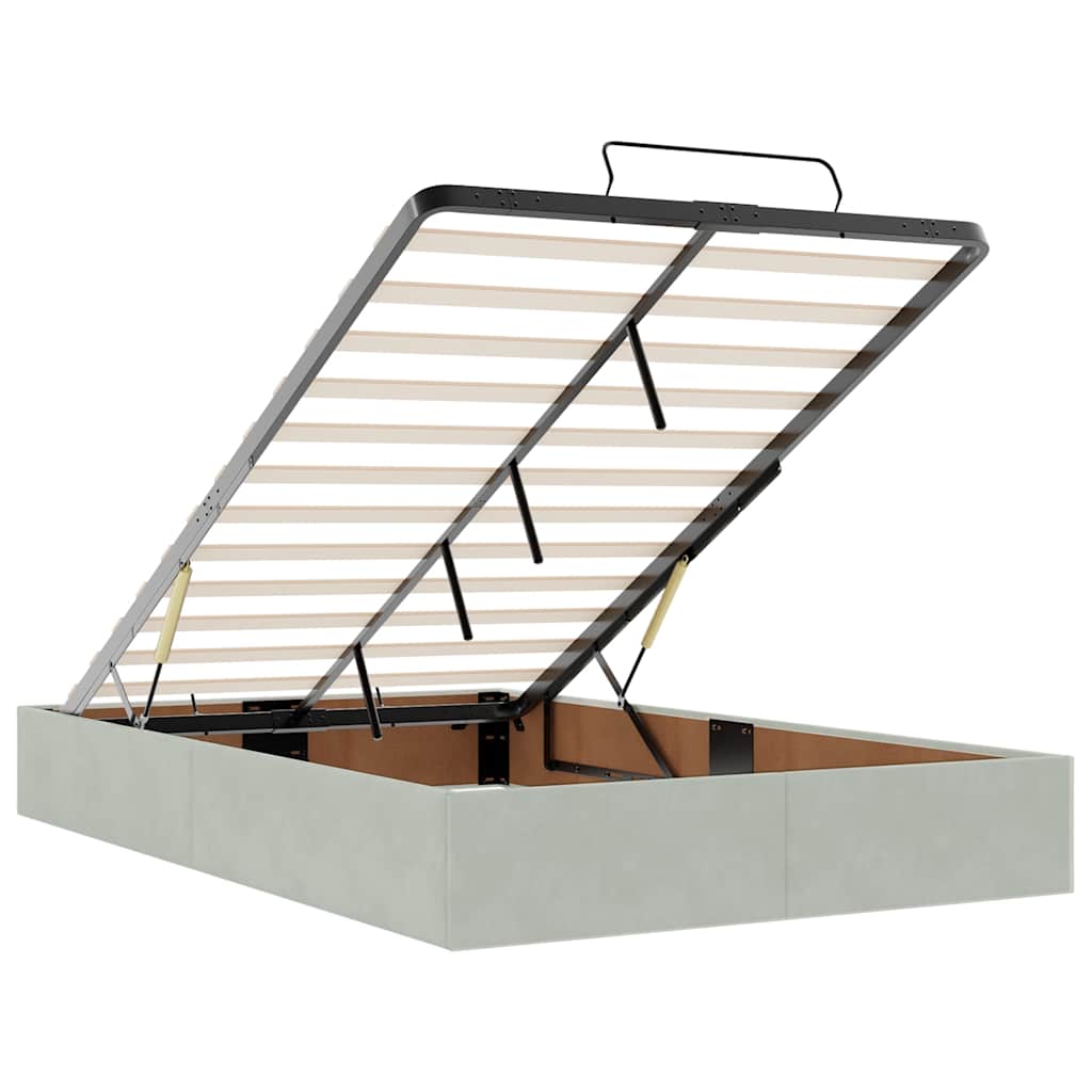 Struttura Letto Pouf con Materassi 120x200 cm Velluto - homemem39