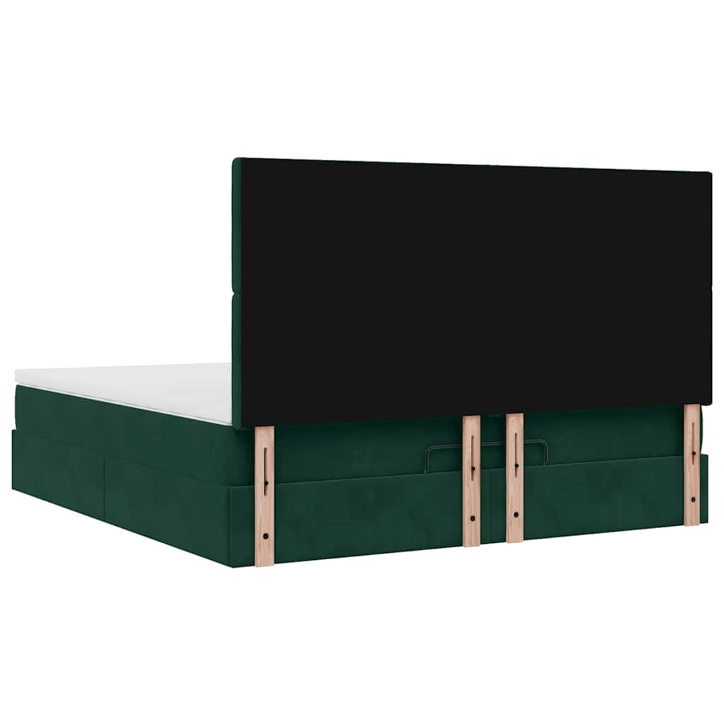 Struttura Letto Pouf con Materassi 160x200 cm Velluto | homemem39