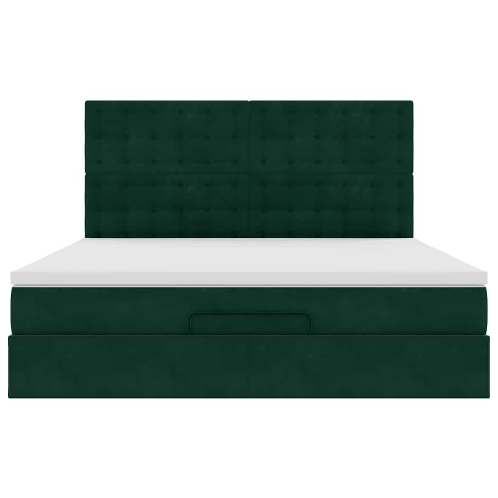 Struttura Letto Pouf con Materassi 160x200 cm Velluto | homemem39