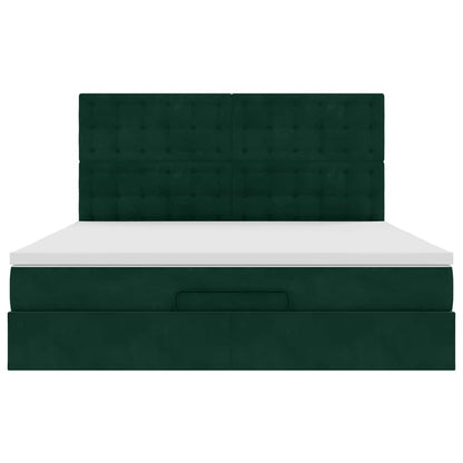 Struttura Letto Pouf con Materassi 160x200 cm Velluto | homemem39
