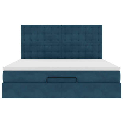 Struttura Letto Pouf con Materassi 160x200 cm Velluto | homemem39