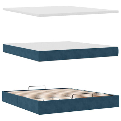 Struttura Letto Pouf con Materassi 160x200 cm Velluto | homemem39