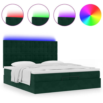Struttura Letto Pouf con Materassi 200x200 cm Velluto | homemem39