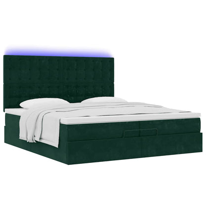 Struttura Letto Pouf con Materassi 200x200 cm Velluto | homemem39