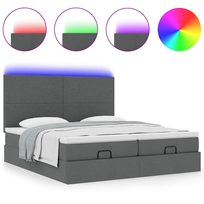Struttura Letto Pouf con Materassi 160x200 cm in Tessuto | homemem39