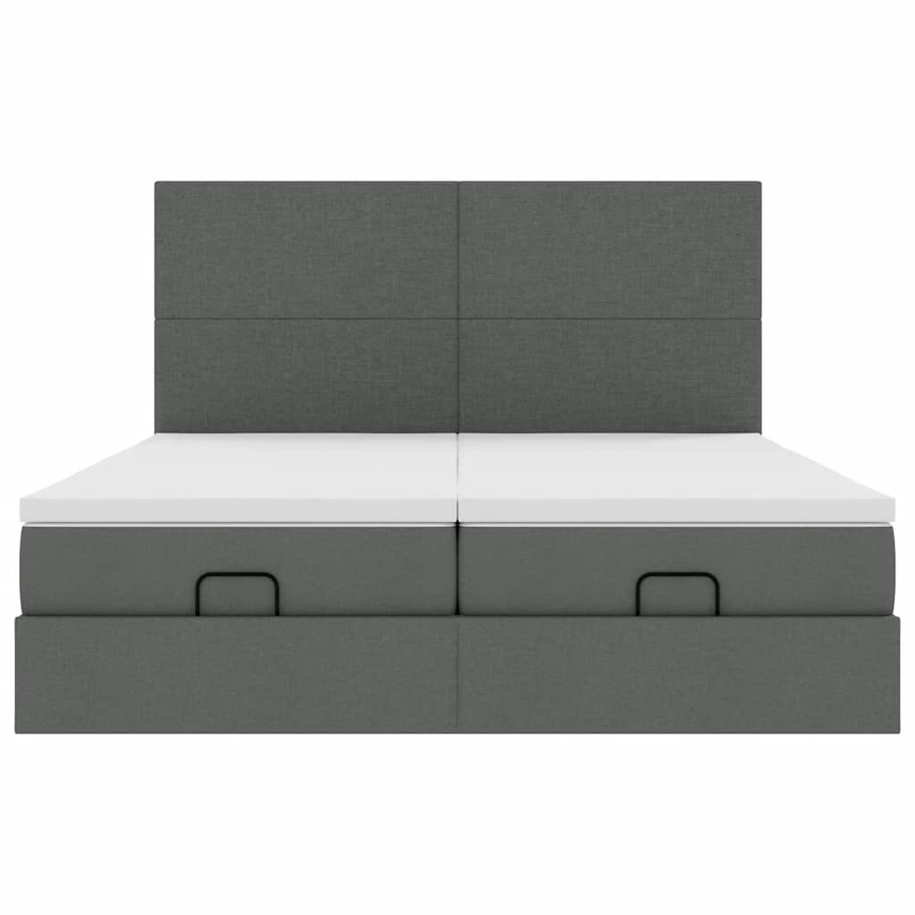 Struttura Letto Pouf con Materassi 160x200 cm in Tessuto | homemem39