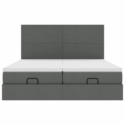 Struttura Letto Pouf con Materassi 160x200 cm in Tessuto | homemem39