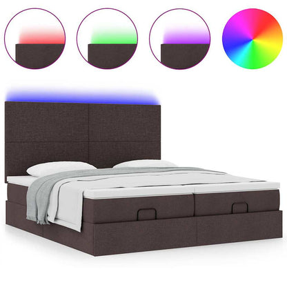 Struttura Letto Pouf con Materassi 160x200 cm in Tessuto | homemem39