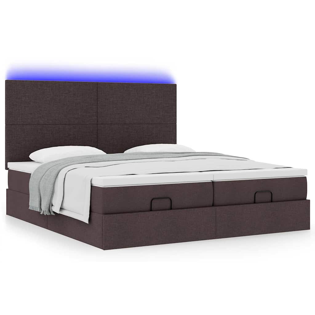Struttura Letto Pouf con Materassi 160x200 cm in Tessuto | homemem39