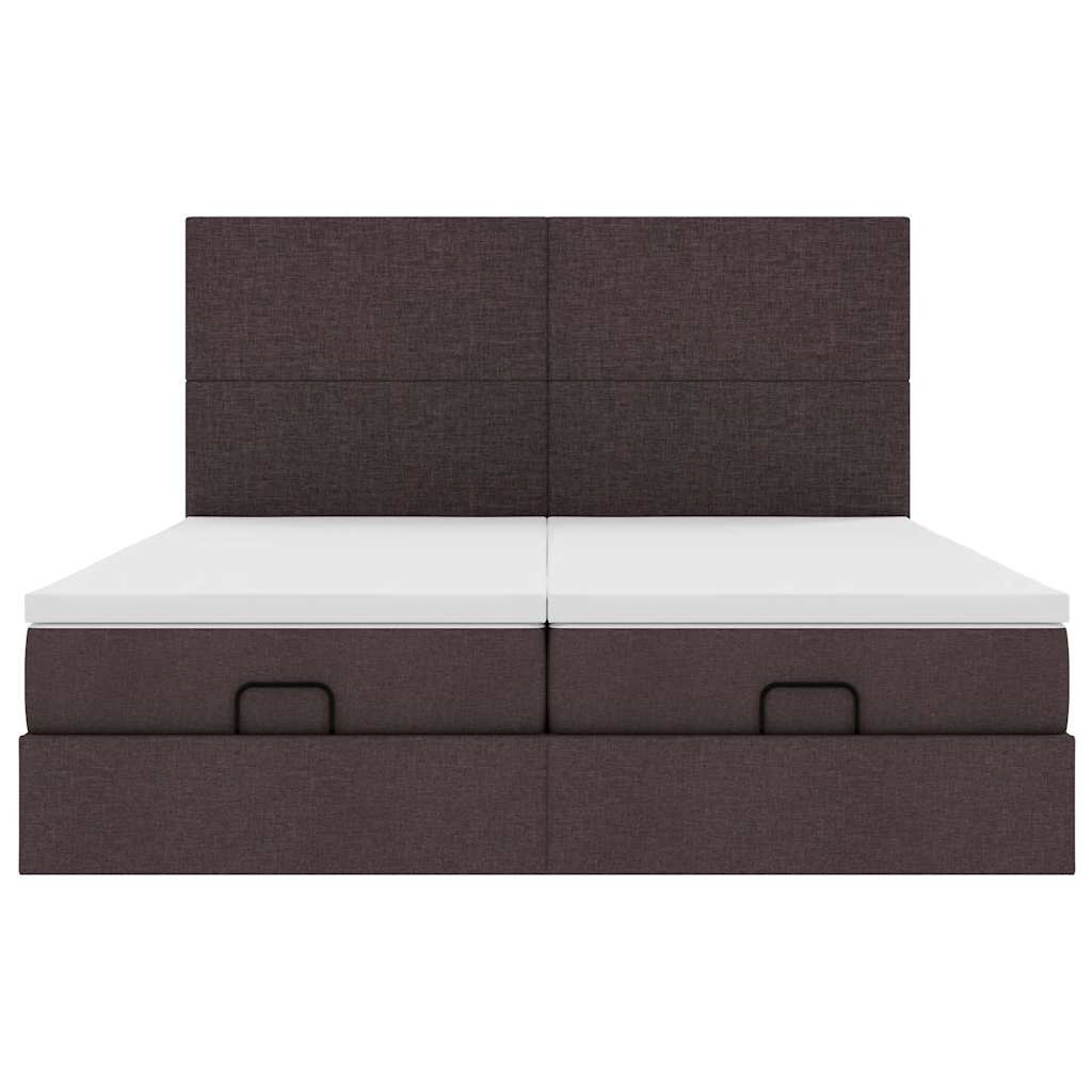 Struttura Letto Pouf con Materassi 160x200 cm in Tessuto | homemem39