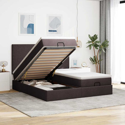 Struttura Letto Pouf con Materassi 160x200 cm in Tessuto