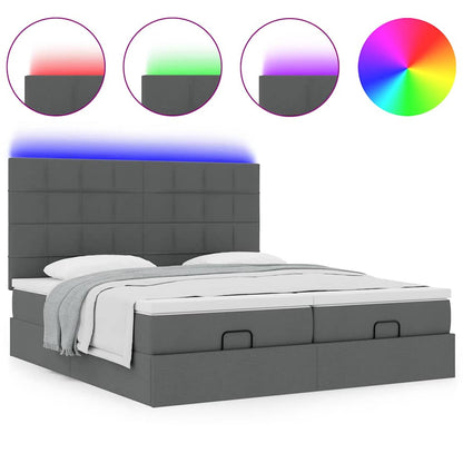 Struttura Letto Pouf con Materassi 160x200 cm in Tessuto | homemem39