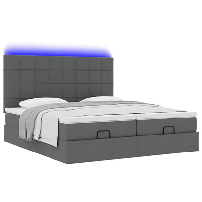 Struttura Letto Pouf con Materassi 160x200 cm in Tessuto | homemem39