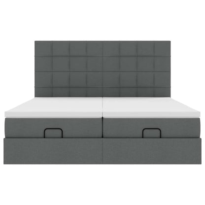 Struttura Letto Pouf con Materassi 160x200 cm in Tessuto | homemem39
