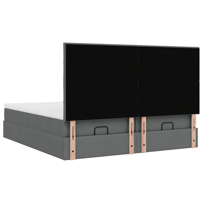 Struttura Letto Pouf con Materassi 160x200 cm in Tessuto | homemem39