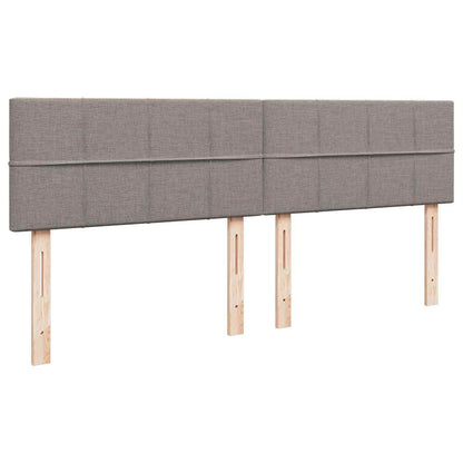 Struttura Letto Pouf con Materassi Tortora 200x200 cm Tessuto